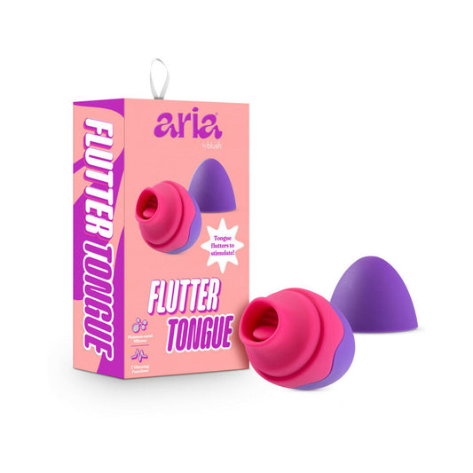 BLUSH - ARIA FLUTTER TONGUE RECHARGEABLE SILICONE FLICKING VIBRATOR PURPLE