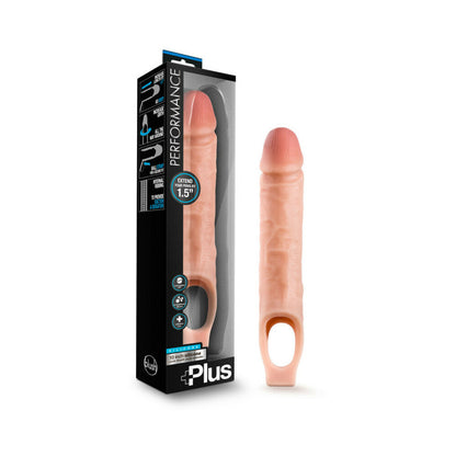 BLUSH - PERFORMANCE PLUS 10 IN. SILICONE COCK SHEATH PENIS EXTENDER SLING BEIGE