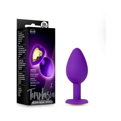 BLUSH - TEMPTASIA BLING ANAL PLUG WITH HEART SHAPED GEM BASE SMALL