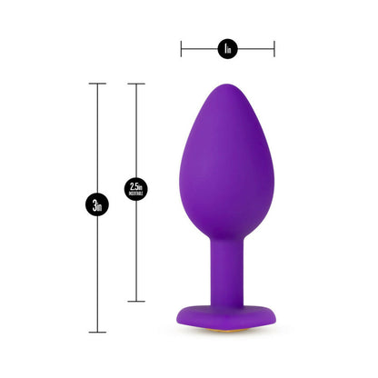 BLUSH - TEMPTASIA BLING ANAL PLUG WITH HEART SHAPED GEM BASE SMALL