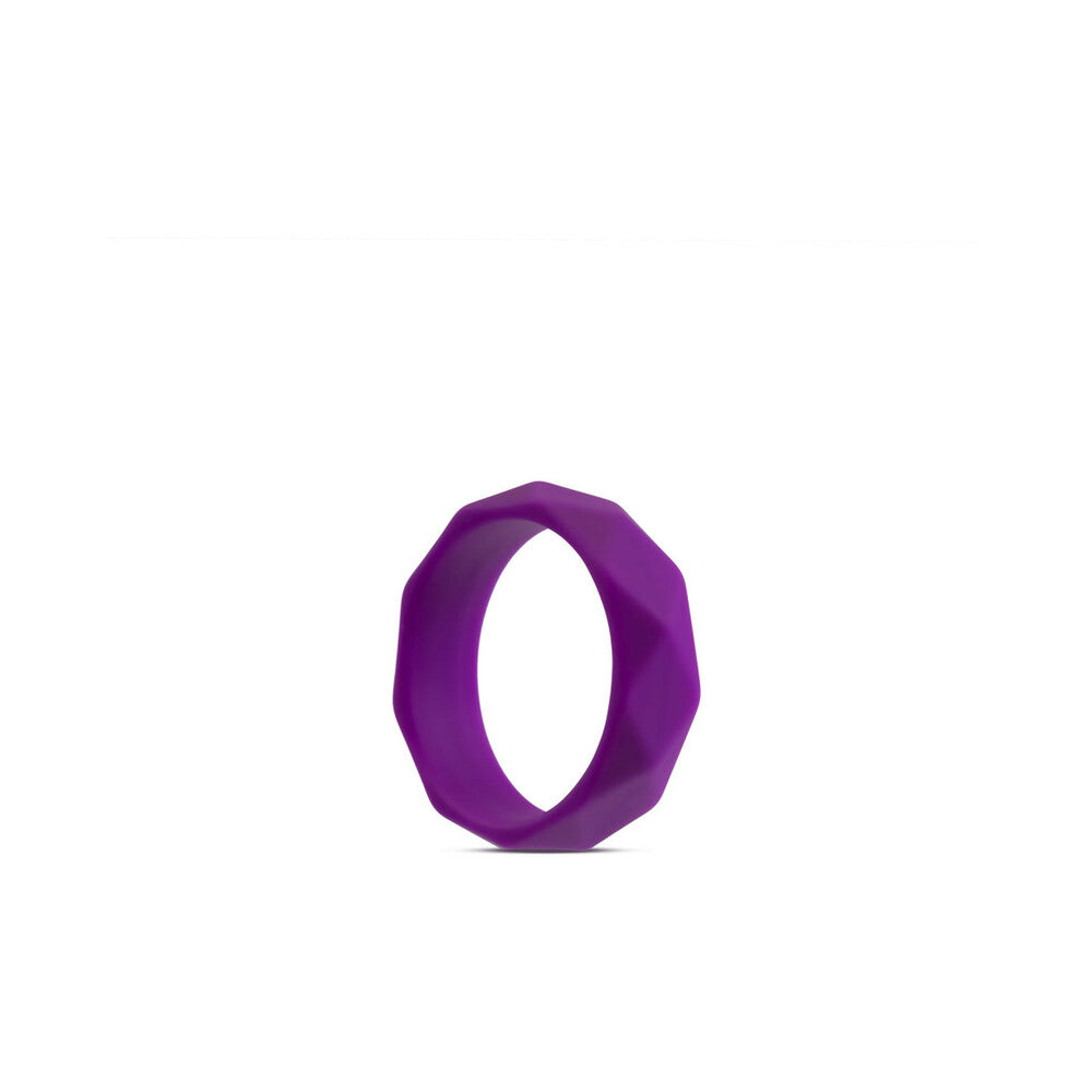 BLUSH - WELLNESS GEO SILICONE COCK RING PURPLE