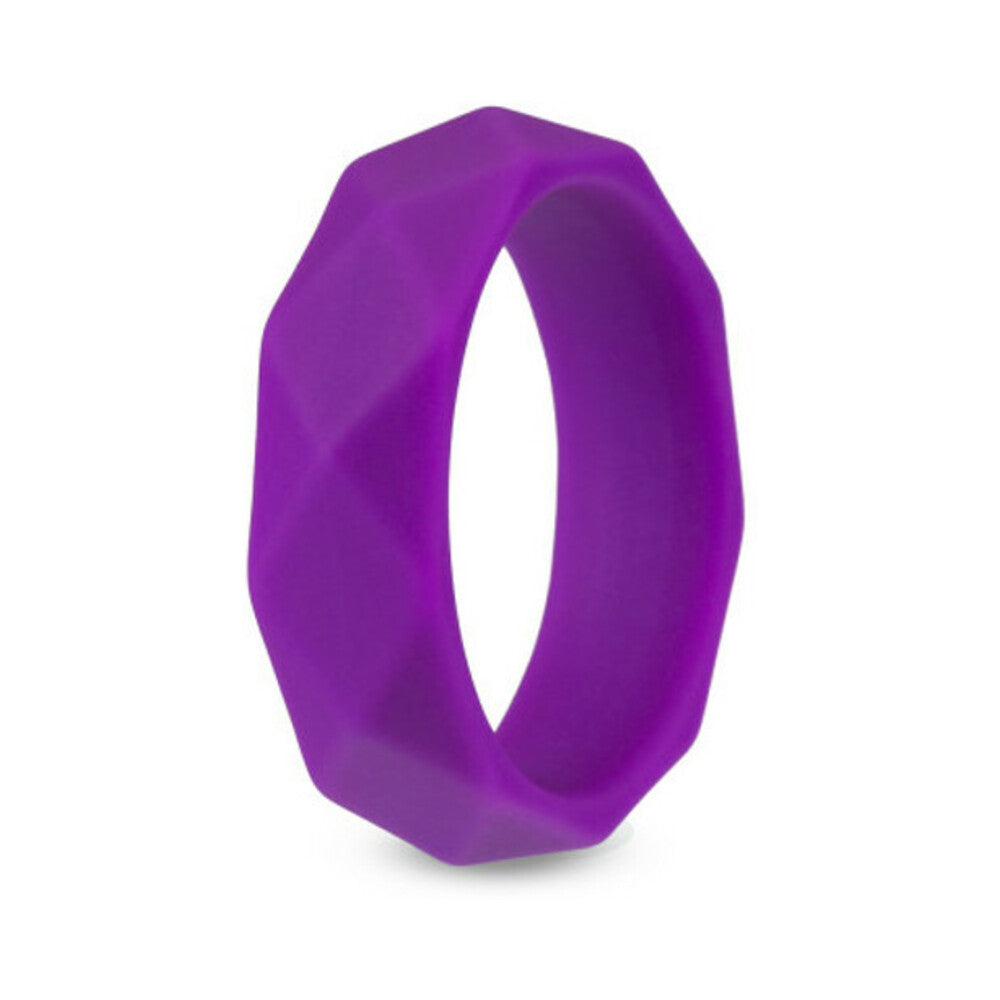 BLUSH - WELLNESS GEO SILICONE COCK RING PURPLE
