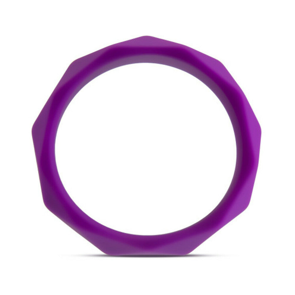 BLUSH - WELLNESS GEO SILICONE COCK RING PURPLE
