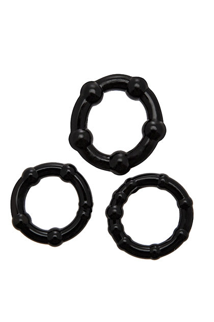 Zahara Anillas 3 Pcs Black