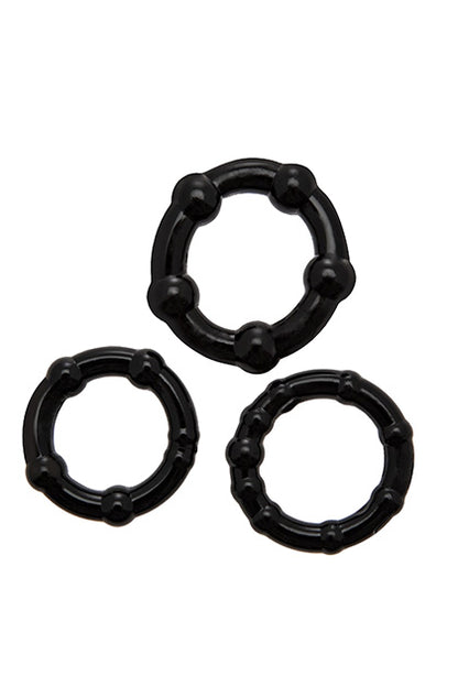 Zahara Anillas 3 Pcs Black