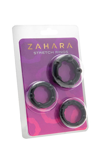 Zahara Anillas 3 Pcs Black