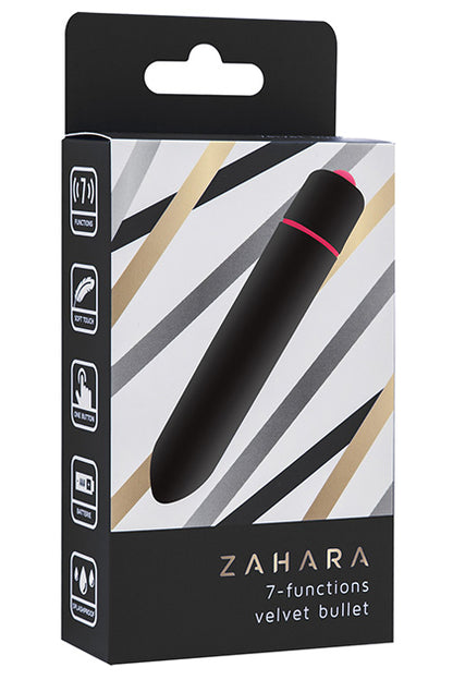 BLACK - ZAHARA 7 FUNCTIONS VELVET BULLET