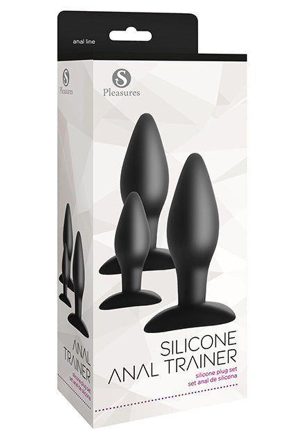 Silicone Anal Trainer Set Black