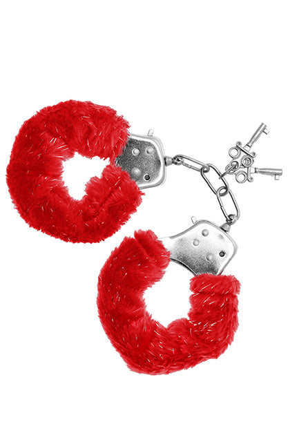 S PLEASURES - FURRY CUFFS RED