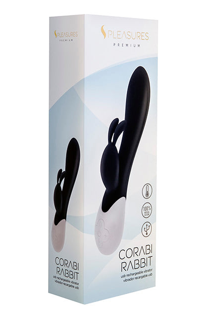 S PLEASURES PREMIUM LINE - CORABI RABBIT VIBRATOR BLACK