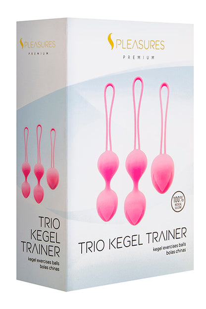 S PLEASURES PREMIUM LINE - TRIO KEGEL TRAINER LIGHT PINK