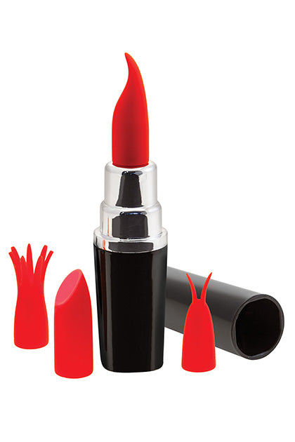 S PLEASURES - LIPSTICK VIBRATOR - BLACK/RED