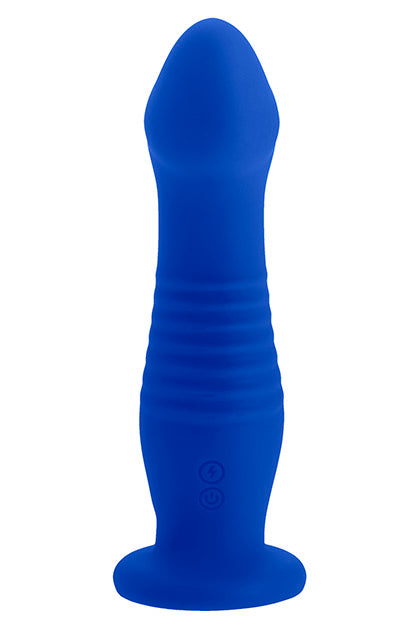 S PLEASURES VELVET - VIBRATING DILDO AEON BLUE