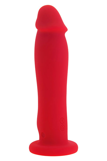 S PLEASURES VELVET - VIBRATING DILDO AEON RED