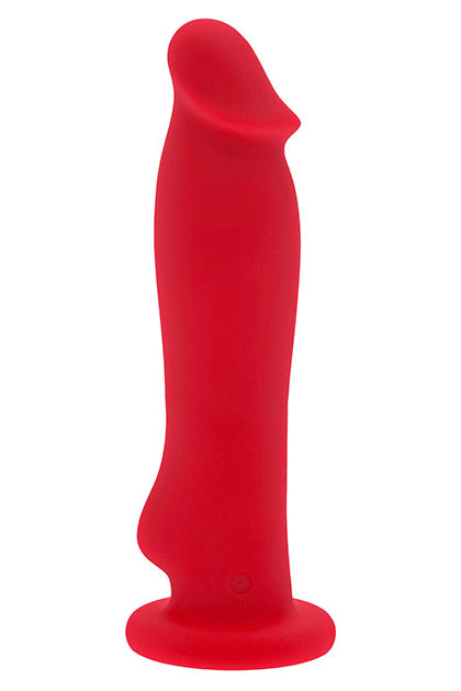 S PLEASURES VELVET - VIBRATING DILDO AEON RED