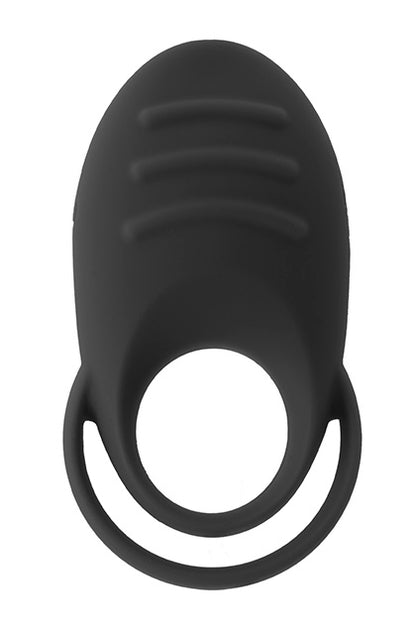 S PLEASURES PREMIUM LINE - DUAL COCK RING - BLACK