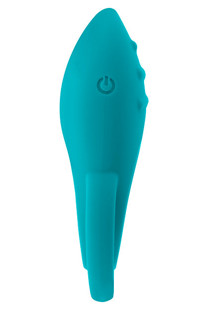 S PLEASURES PREMIUM LINE - DUAL COCK RING - TURQUOISE