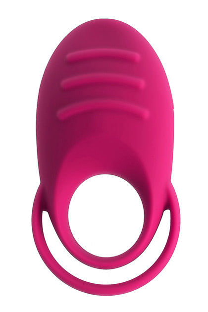 S PLEASURES PREMIUM LINE - DUAL COCK RING - RED