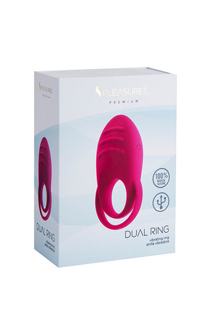 DUAL COCK RING - RED
