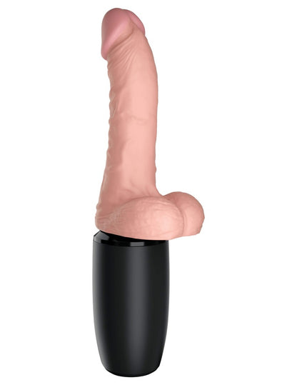 PIPEDREAM - KING COCK PLUS - 6.5" THRUSTING COCK WITH BALLS - TRIPLE THREAT LIGHT