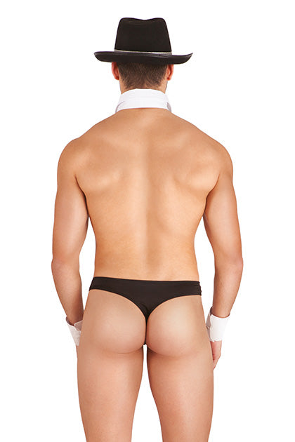 S PLEASURES LINGERIE - DISFRAZ MAFIOSO SET NEGRO/BLANCO TU
