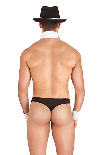 S PLEASURES LINGERIE - DISFRAZ MAFIOSO SET NEGRO/BLANCO TU