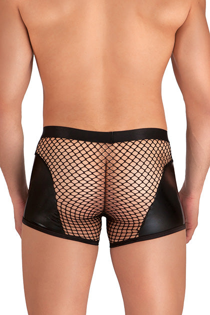 S PLEASURES LINGERIE - BOXER RED NEGRO TU