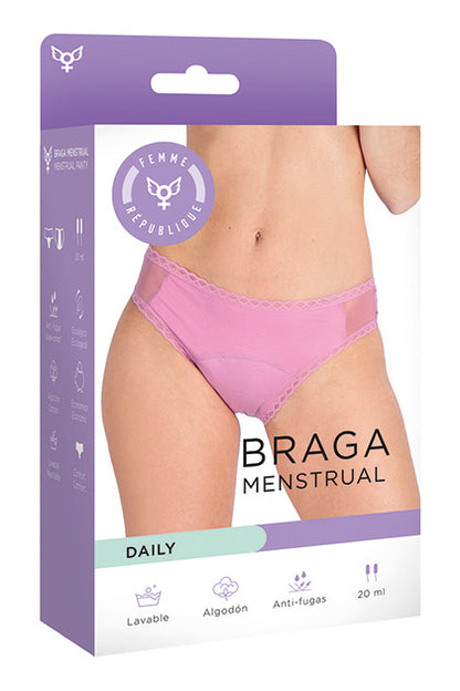 FEMME RÉPUBLIQUE - BRAGA MENSTRUAL L - ROSA