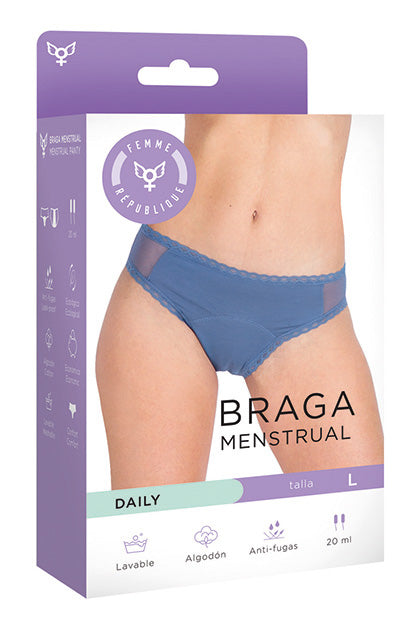 FEMME RÉPUBLIQUE - BRAGA MENSTRUAL L - AZUL