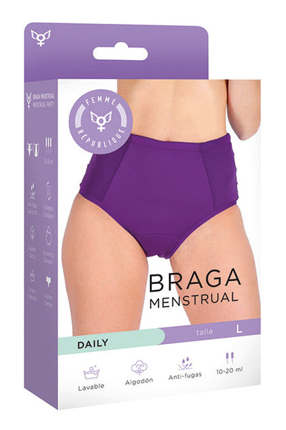 FEMME RÉPUBLIQUE - BRAGA MENSTRUAL XL - LILA