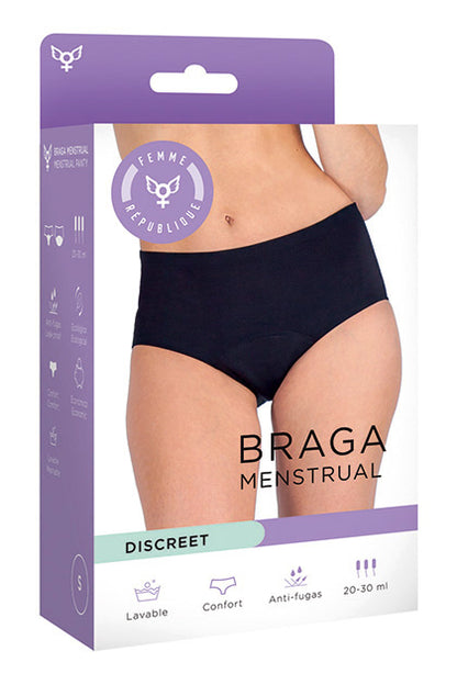 FEMME RÉPUBLIQUE - BRAGA MENSTRUAL XL - NEGRO