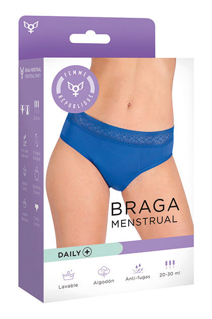 FEMME RÉPUBLIQUE - BRAGA MENSTRUAL L - AZUL