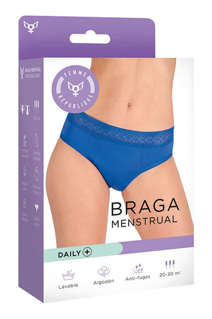 FEMME RÉPUBLIQUE - BRAGA MENSTRUAL M - AZUL