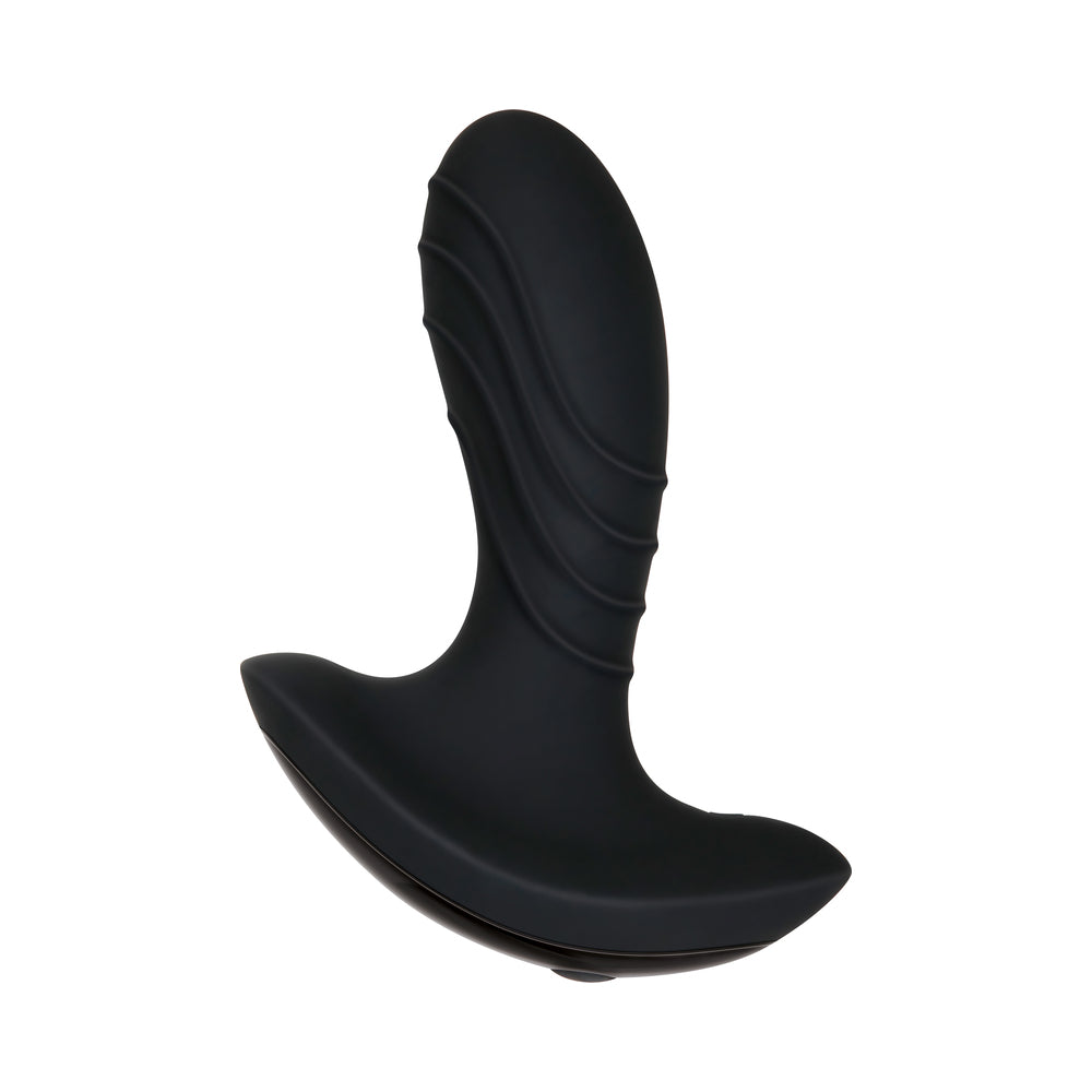 TOLERÂNCIA ZERO - MASSAGEADOR DE PRÓSTATA VIBRATÓRIO RECARREGÁVEL EM SILICONE PARA HOMEM, PRETO