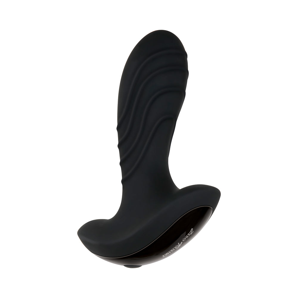 TOLERÂNCIA ZERO - MASSAGEADOR DE PRÓSTATA VIBRATÓRIO RECARREGÁVEL EM SILICONE PARA HOMEM, PRETO