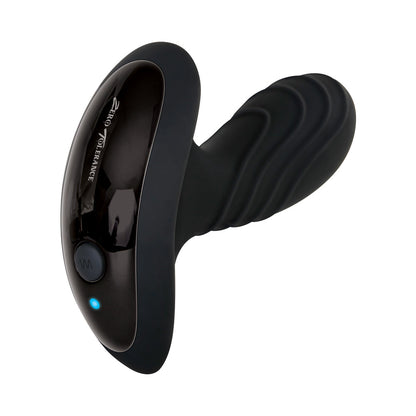 TOLERÂNCIA ZERO - MASSAGEADOR DE PRÓSTATA VIBRATÓRIO RECARREGÁVEL EM SILICONE PARA HOMEM, PRETO