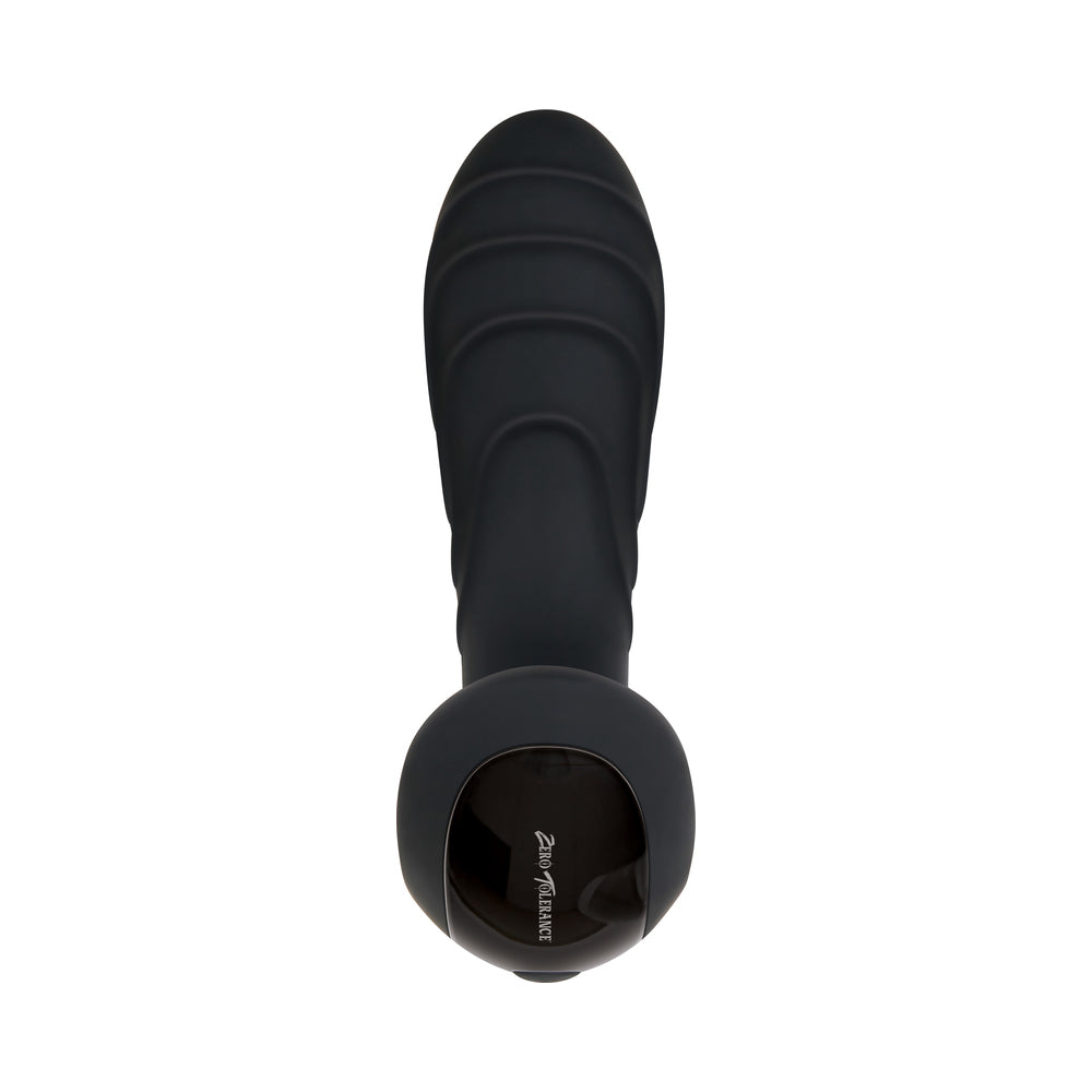 TOLERÂNCIA ZERO - MASSAGEADOR DE PRÓSTATA VIBRATÓRIO RECARREGÁVEL EM SILICONE PARA HOMEM, PRETO