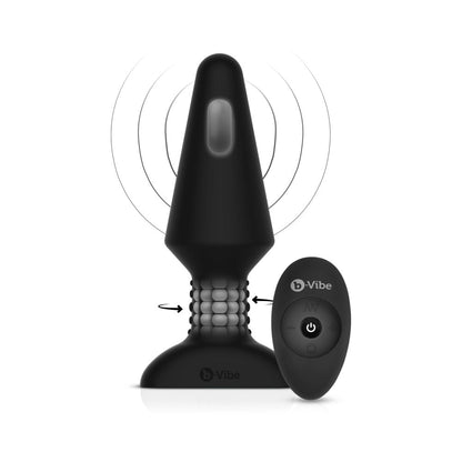 B-VIBE - RIMMING XL ROTATING AND VIBRATING REMOTE CONTROL PLUG BLACK