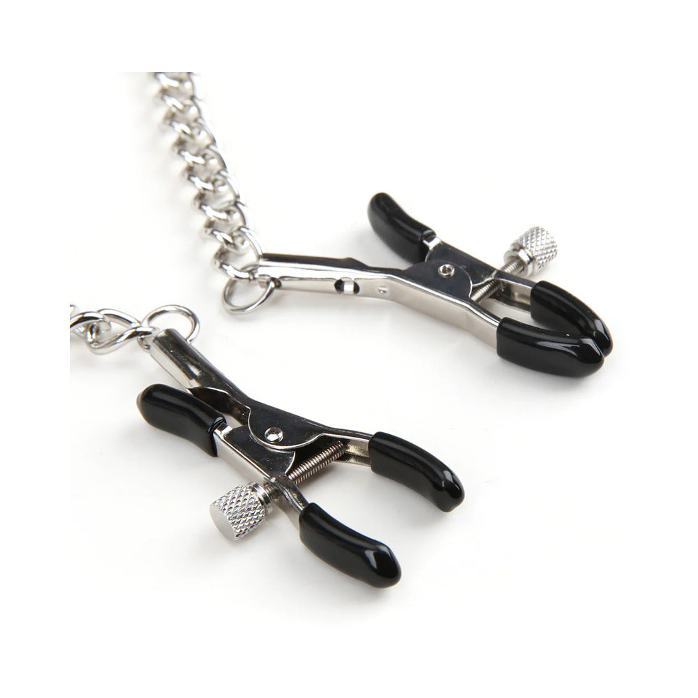 ELECTRIC EEL - LUX FETISH COLLAR & NIPPLE CLAMPS WITH ADJUSTABLE PRESSURE