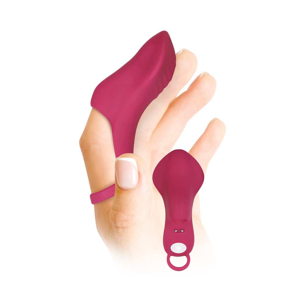 EVOLVED - VIBRADOR DE DEDO RECARREGÁVEL EM SILICONE FRISKY FINGER BORDÔ