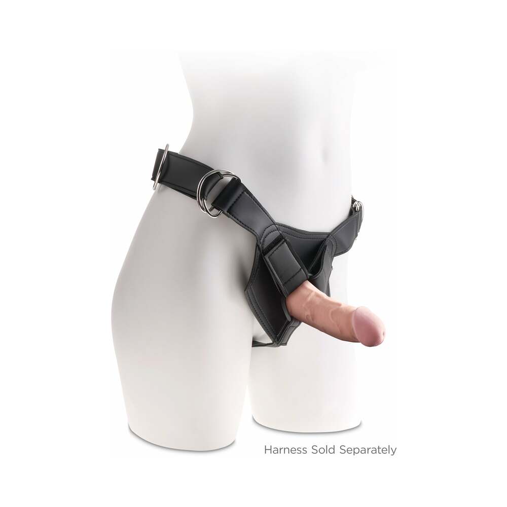 PIPEDREAM - KING COCK PLUS 6 IN. TRIPLE DENSITY COCK REALISTIC DILDO WITH SUCTION CUP BEIGE