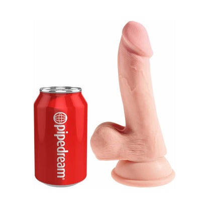 PIPEDREAM - KING COCK PLUS 6.5 IN. TRIPLE DENSITY COCK WITH BALLS REALISTIC SUCTION CUP DILDO BEIGE