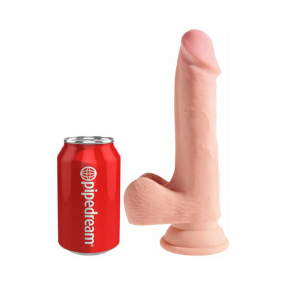 PIPEDREAM - KING COCK PLUS 7.5 IN. TRIPLE DENSITY COCK WITH BALLS REALISTIC SUCTION CUP DILDO BEIGE