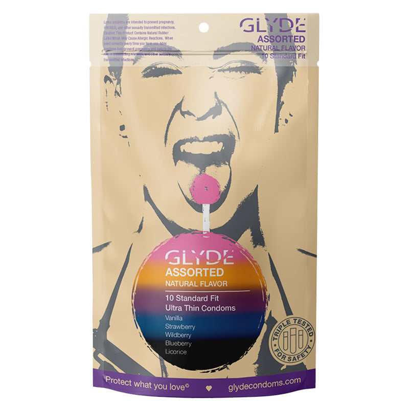 GLYDE - ULTRA NATURAL FLAVOR CONDOM 10PK ASST