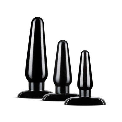 BLUSH - ANAL ADVENTURES 3-PIECE BASIC PLUG KIT BLACK