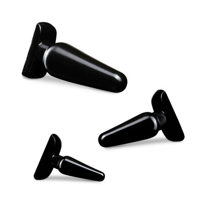 BLUSH - ANAL ADVENTURES 3-PIECE BASIC PLUG KIT BLACK