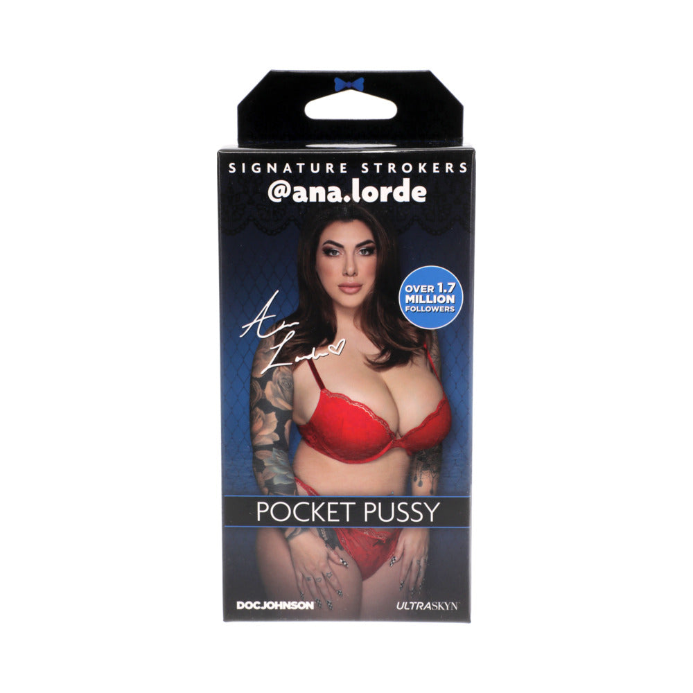 DOC JOHNSON - SIGNATURE STROKERS - GIRLS OF SOCIAL MEDIA - @ANA.LORDE - ULTRASKYN POCKET PUSSY VANILLA