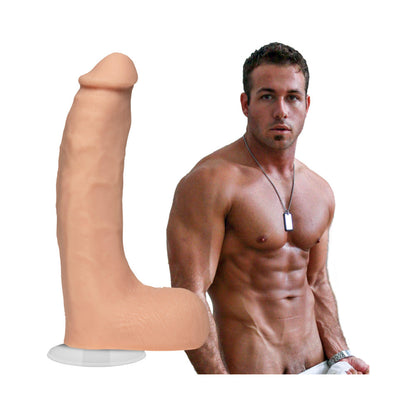 DOC JOHNSON - SIGNATURE COCKS - CHAD WHITE 8.5 POLEGADAS ULTRASKYN DILDO COM VENTOSA REMOVÍVEL VAC-U-LOCK BAUNILHA