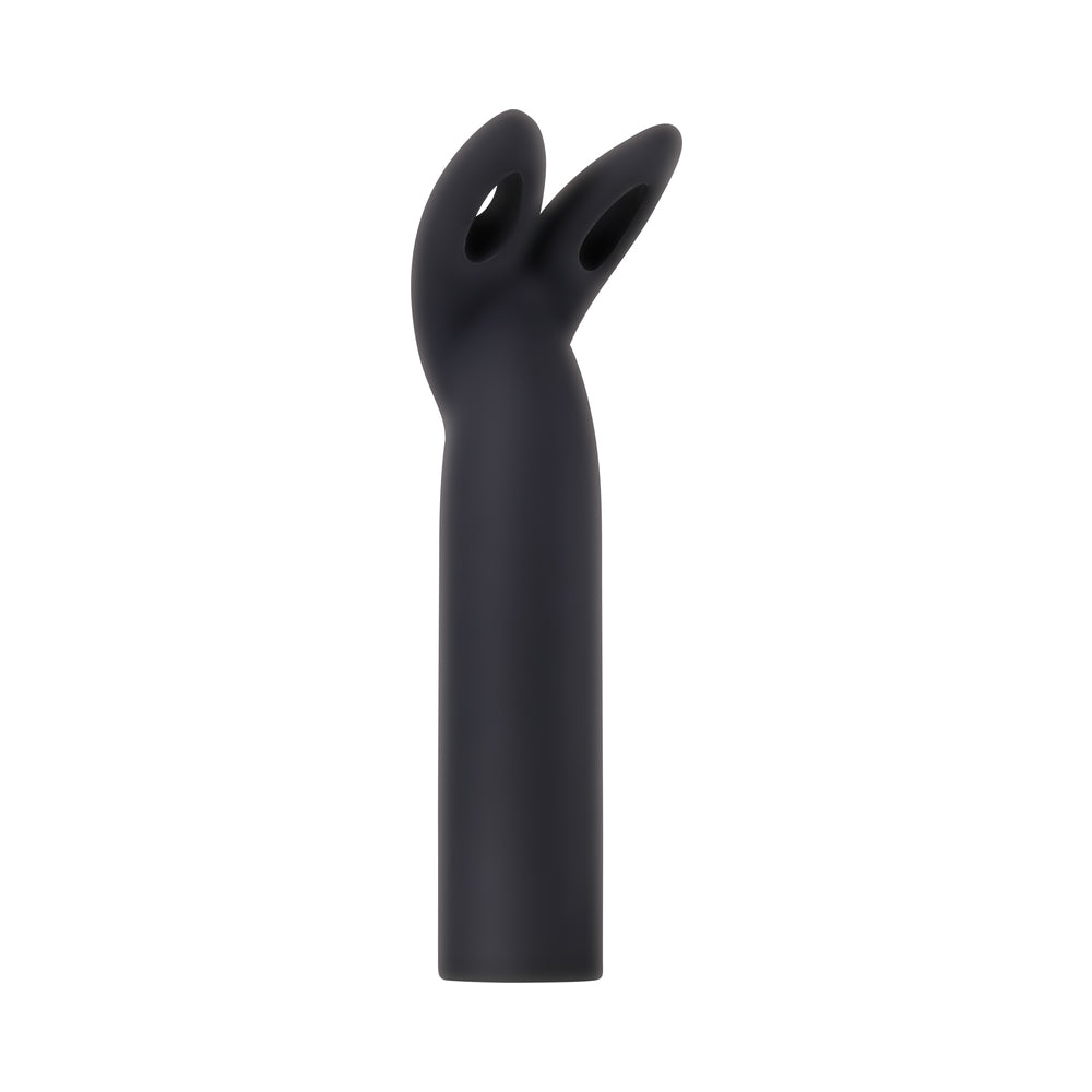 EVOLVED - VIBRADOR BULLET RECARREGÁVEL DE SILICONE FOUR PLAY E CONJUNTO DE 3 PEÇAS DE MANGA PRETO