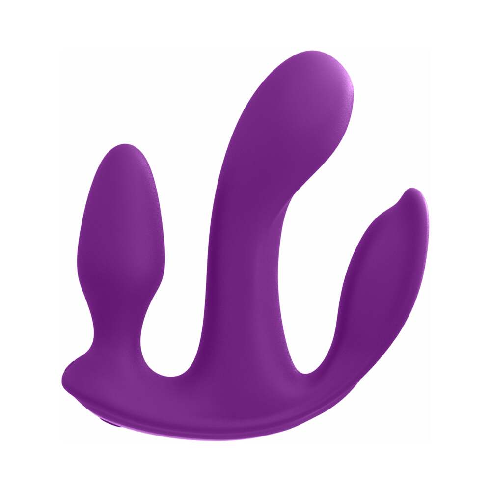 PIPEDREAM - 3SOME TOTAL ECSTASY TRIPLE STIMULATION SILICONE VIBRATOR PURPLE